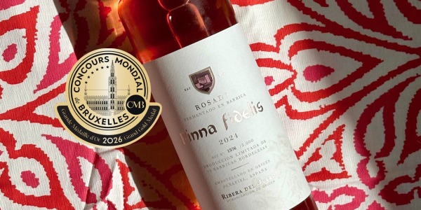 Pinna Fidelis Rosado fermentado en barrica 2024, Gran Medalla de Oro en Bruselas
